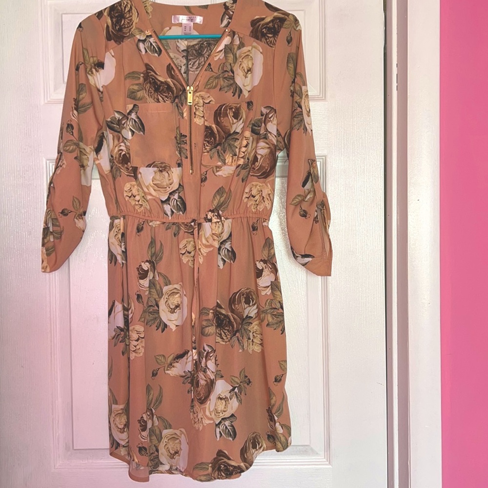 Streetwear Society Tan Floral Tunic Size M